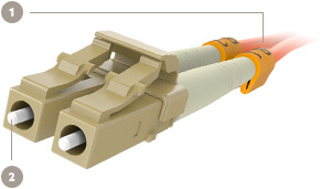 product-1-1 Belkin 10Gb Multimode OM3 50/125 LC/LC Fiber Optic Patch Cable, 4 meters - Diagram