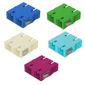 SC UPC Çift Yönlü Birleştirme Adaptörü Tekli Modüler Flanşsız Plastik