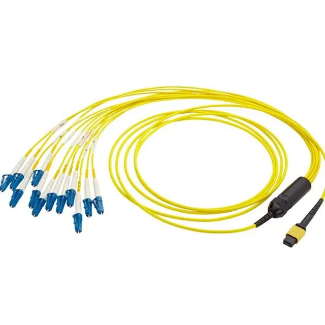 OFNR,Low Insertion Loss, Cable Diameter 3.5mm MPO Male To 12 LC Duplex 24 Fibers OS2 9/125 Singlemode