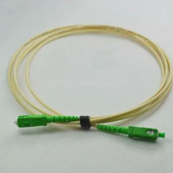 Fildişi Beyaz Renk Fiber Optik Yama Kablosu G657B3 SC APC SM SX (LSZH) Fiber Jumper Tekli Simpleks